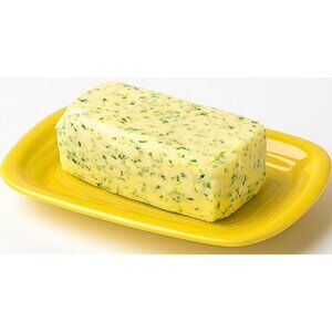 Fiestaware Fiesta CERAMIC Butter Dish Plate Butterdish Ex Large Sunflower Yellow